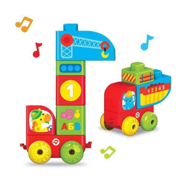 Музыкальная игрушка-конструктор Азбукварик Машинки на стройке - фото 1 - id-p216016330