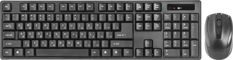 Комплект беспроводной клавиатура и мышь Defender C-915, черный 556626
