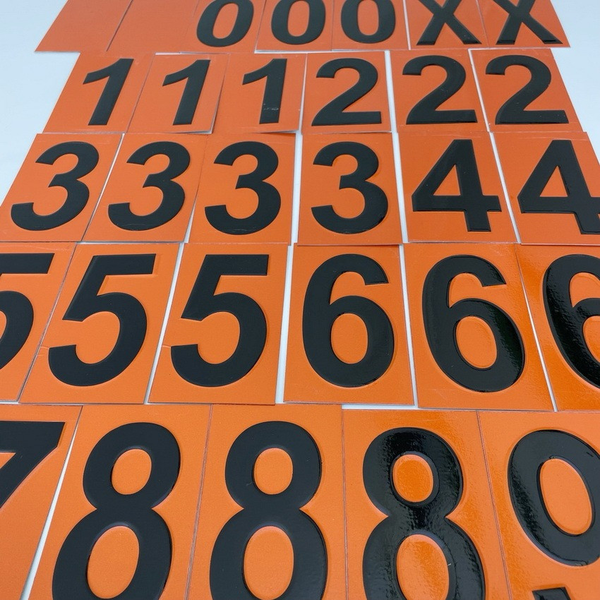 Набор цифр (сменных кодов) для наборной таблицы «ОПАСНЫЙ ГРУЗ», 33шт, 120х70мм - фото 1 - id-p216016427