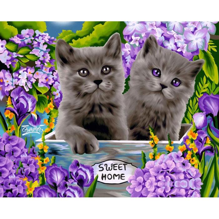Британские котята. Алмазная мозаика Art City 40 x 50 см - фото 1 - id-p216016765