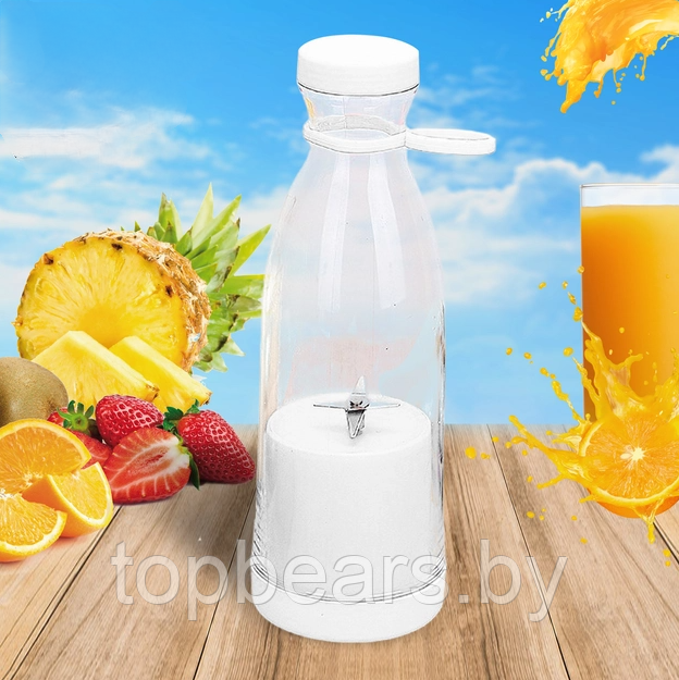 Портативный ручной бутылка-блендер для смузи Mini JuiceА-578, 420 ml Розовый - фото 4 - id-p215963740