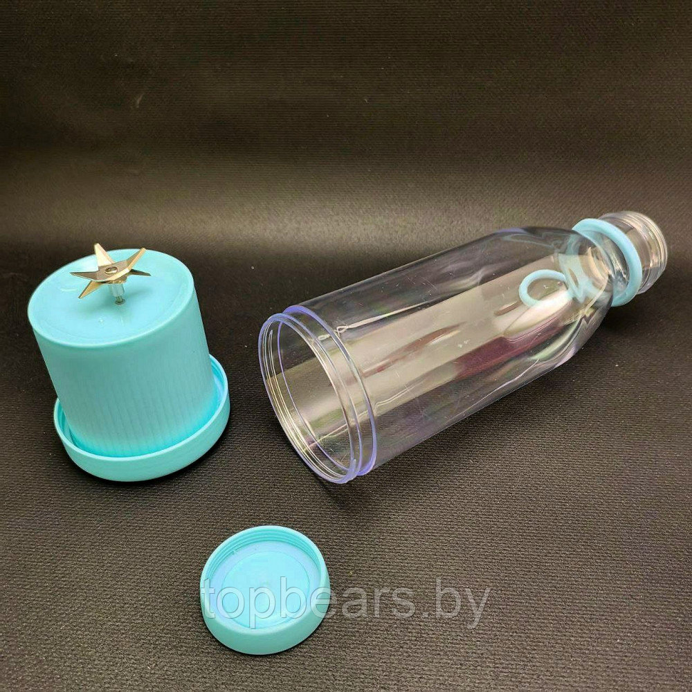 Портативный ручной бутылка-блендер для смузи Mini JuiceА-578, 420 ml Розовый - фото 6 - id-p215963740