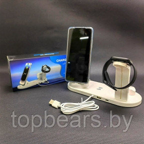 Многофункциональная зарядная ДОК-станция Multifunction charging stand 6 в 1 iPhone/Android/Micro USB - фото 1 - id-p216017457