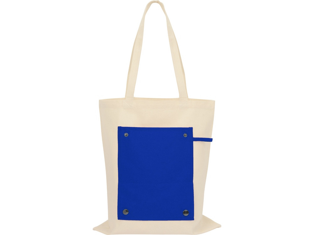 Складная хлопковая сумка для шопинга Gross с карманом, синий - фото 10 - id-p216017241