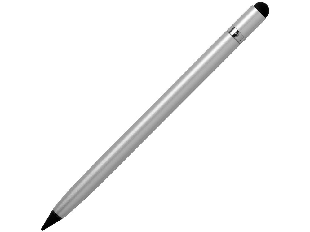 Вечный карандаш Eternal со стилусом и ластиком, серебристый - фото 1 - id-p216017359