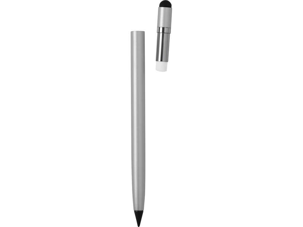 Вечный карандаш Eternal со стилусом и ластиком, серебристый - фото 3 - id-p216017359