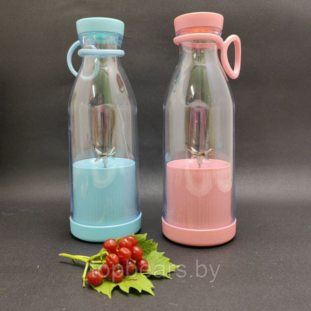 Портативный ручной бутылка-блендер для смузи Mini JuiceА-578, 420 ml Зеленый - фото 2 - id-p209507630