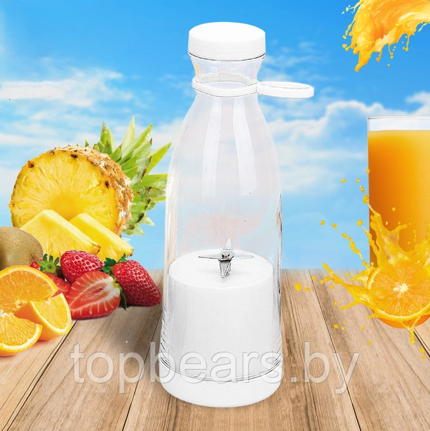 Портативный ручной бутылка-блендер для смузи Mini JuiceА-578, 420 ml Зеленый - фото 4 - id-p209507630