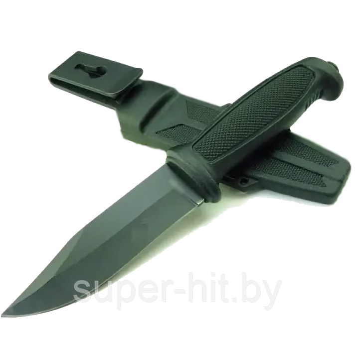 Тактический нож Gerber 1418 A в пластиковых ножнах (черный) - фото 1 - id-p216017446