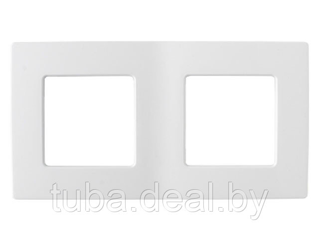 Рамка 2-местная белая, Мастер, BYLECTRICA (153х80х8,5 мм) - фото 1 - id-p214620649