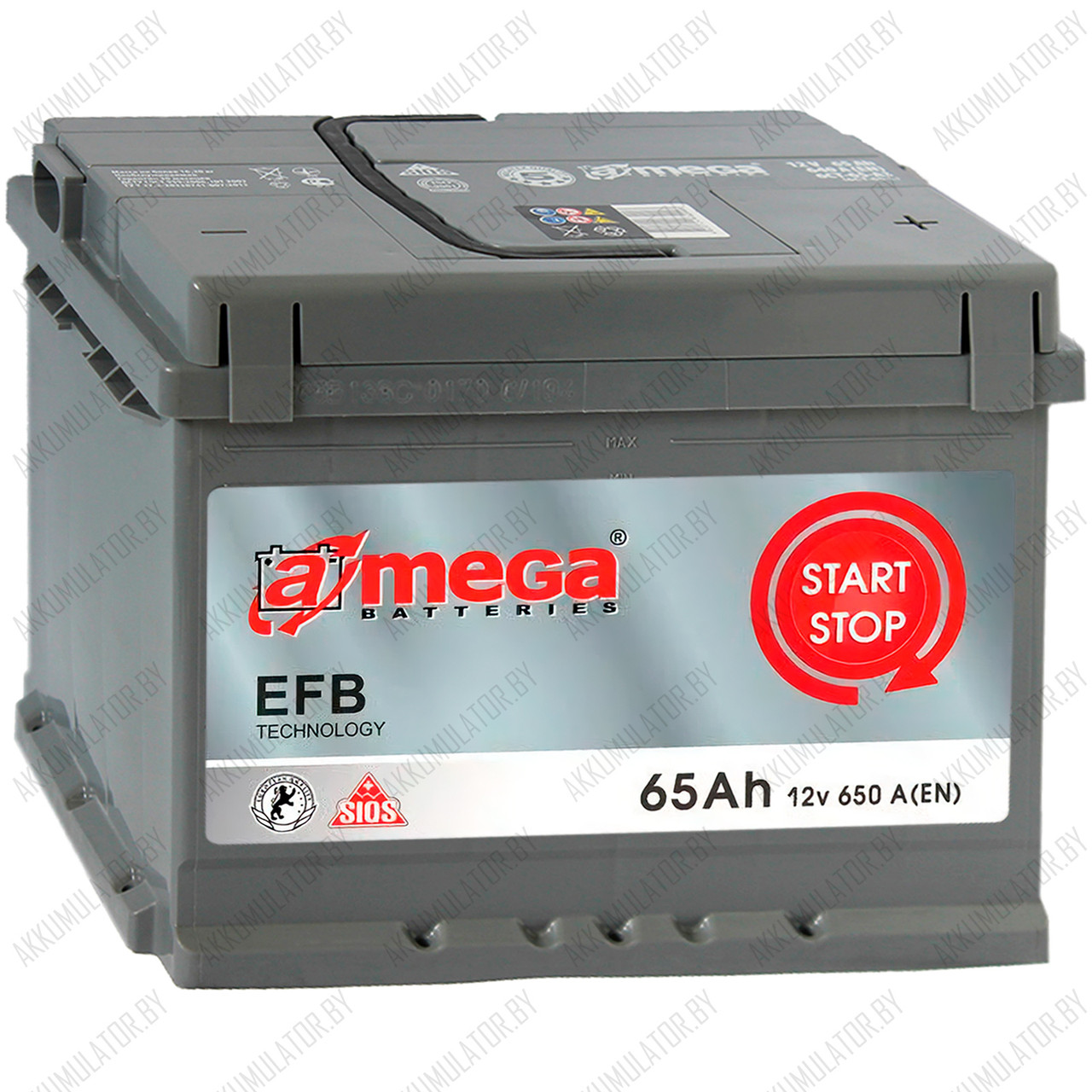 Аккумулятор A-Mega EFB 6СТ-65-А3 / 65Ah / 650А