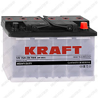 Аккумулятор Kraft / 75Ah / 750А / Низкий