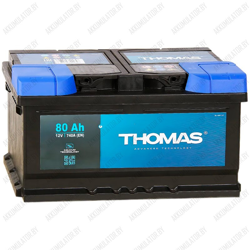 Аккумулятор Thomas / 80Ah / 740А / Низкий - фото 1 - id-p173220302