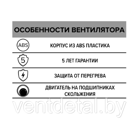 Бытовой вентилятор PROFIT 5 ERA - фото 7 - id-p216082357