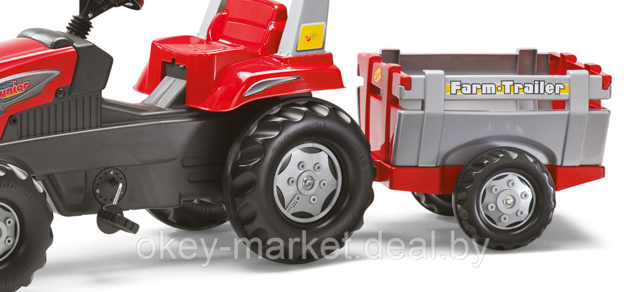 Детский педальный трактор с прицепом Junior Rolly Toys 800261 - фото 10 - id-p65605436