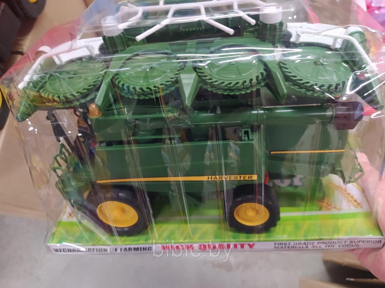 Детский инерционный большой Комбайн трактор с выгрузкой зерна для мальчиков, машинка, игрушка для детей - фото 4 - id-p214867482