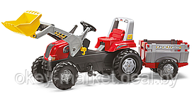 Детский педальный трактор с прицепом и ковшом Junior Rolly Toys 811397