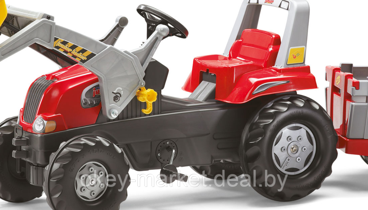 Детский педальный трактор с прицепом и ковшом Junior Rolly Toys 811397 - фото 10 - id-p65605493