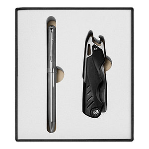 ОПТ Набор подарочный Solution Superior Duo (ручка Universal серебро, нож Tools Impression)