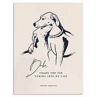 Постер на подложке 30х40 Эскиз (Собаки) (100)