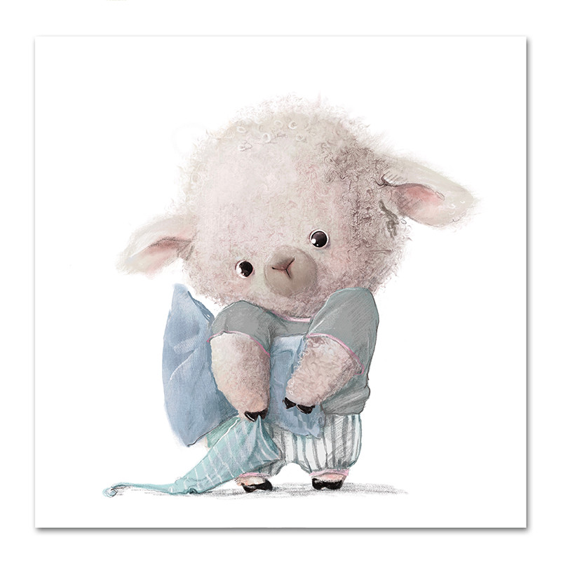 Постер на подложке 30х30 Детские (Плюшевая овечка) (10) - фото 1 - id-p216080485