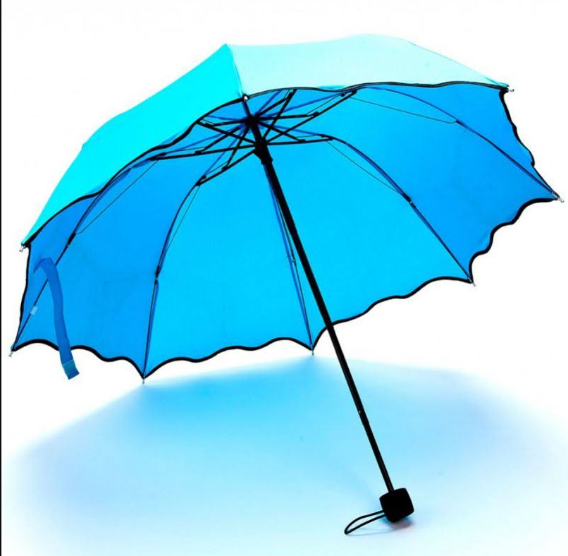 Зонт с проявляющимся рисунком, бирюза