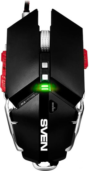 Мышь игровая SVEN RX-G985 10 кнопок 4000 dpi черный/серебристый - фото 1 - id-p215311786