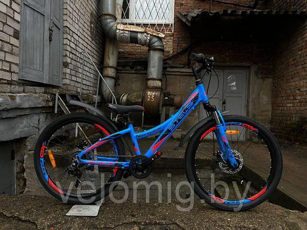 Велосипед подростковый горный Stels Navigator 430 md (2022)Синий. - фото 4 - id-p70295347