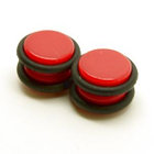 Фейк плаг в ухо на магнитах Pin красный(шт) (5мм), фото 2