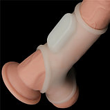Вибронасадка на пенис и мошонку Vibrating Silk Knights Ring with Scrotum Sleeve, фото 2