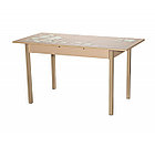 Стол М82 Бристоль стекло мателюкс, Кофейные цветы/опоры капучино, фото 2