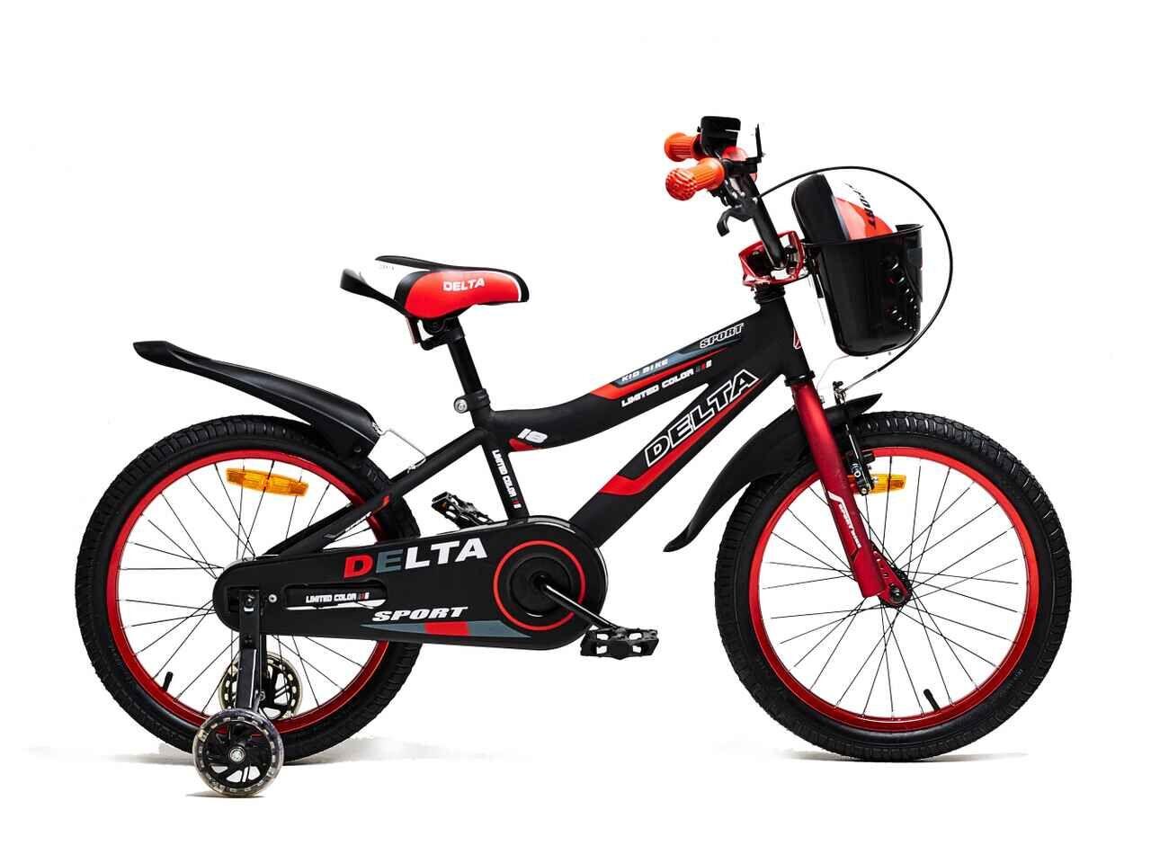 Велосипед детский Delta Sport 16" черный/красный - фото 1 - id-p156384524