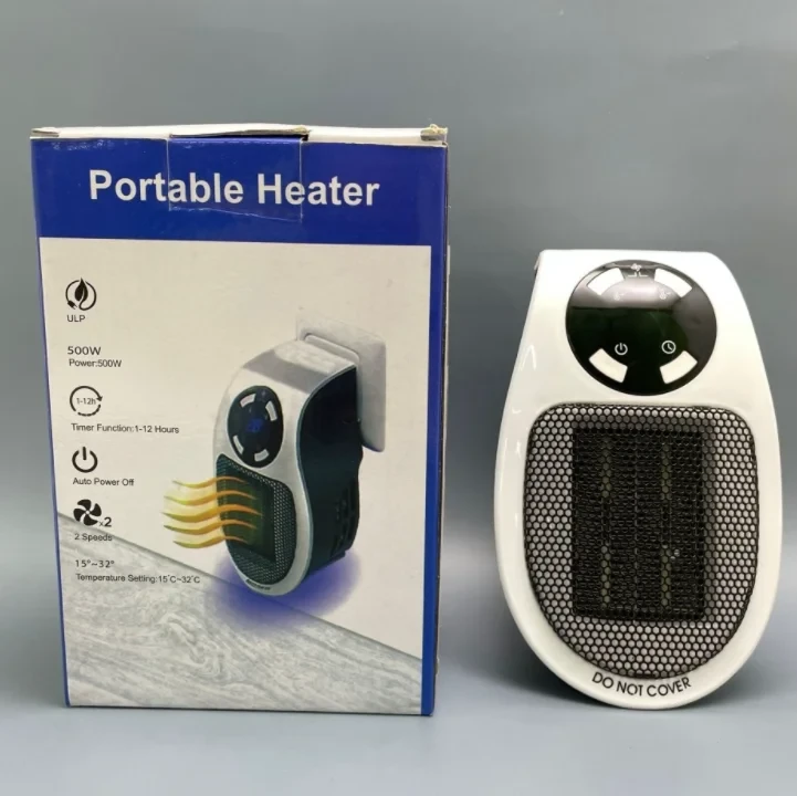 Портативный электрический мини обогреватель с пультом ДУ Portable Heater 500 W (2 режима работы, таймер) - фото 7 - id-p216143136