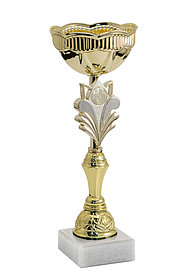 Кубок "Салют" на мраморной подставке , высота 30 см, чаша 12 см арт.073-300-120