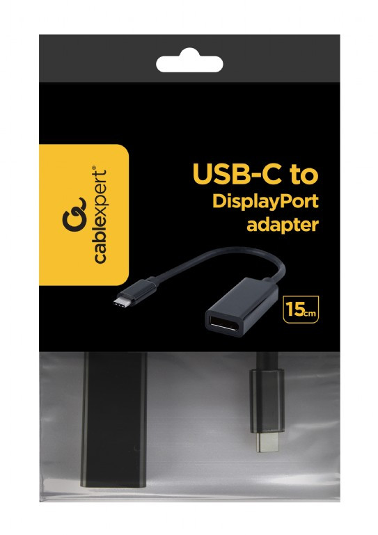 Переходник конвертер Cablexpert USB A-CM-DPF-01, USB Type-C -> DisplayPort, 15см, пакет - фото 2 - id-p215311854
