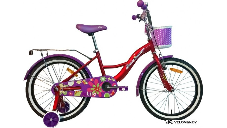 Велосипед детский Aist Lilo 20" бордовый/фиолетовый