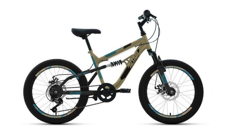 Велосипед детский Altair MTB FS 20 2.0 disc бежевый/черный