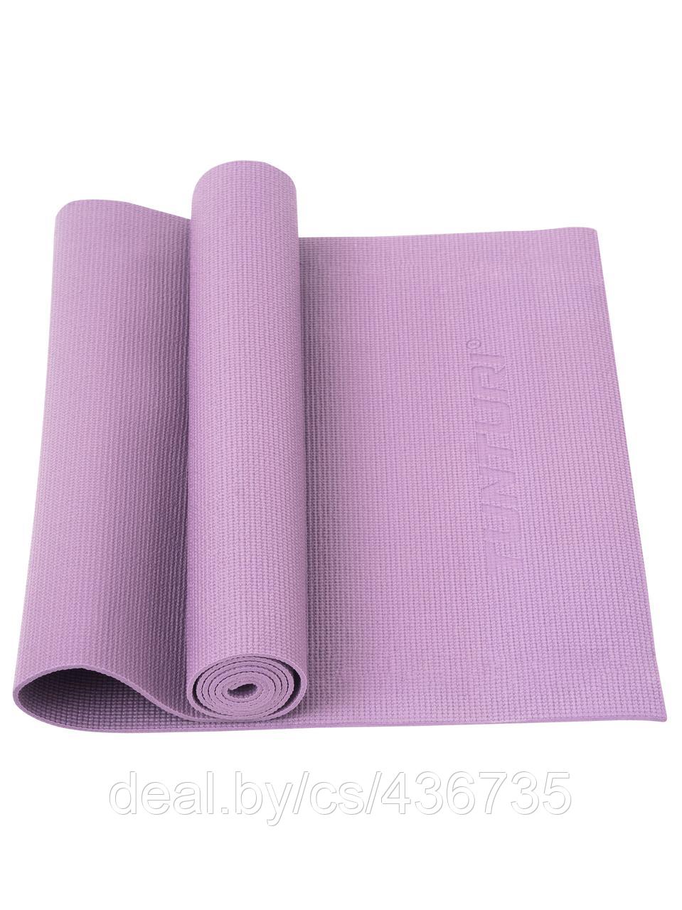 Коврик для йоги Tunturi ПВХ, 4мм, фиолетовый - фото 3 - id-p134050016
