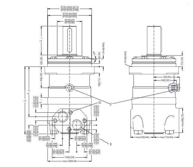 Гидромотор M+S Hydraulics MT 725 - фото 5 - id-p216145150