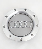 Заглушка литого диска AUDI 147/60 мм (тарелка) серый фон 8D0601165K GR