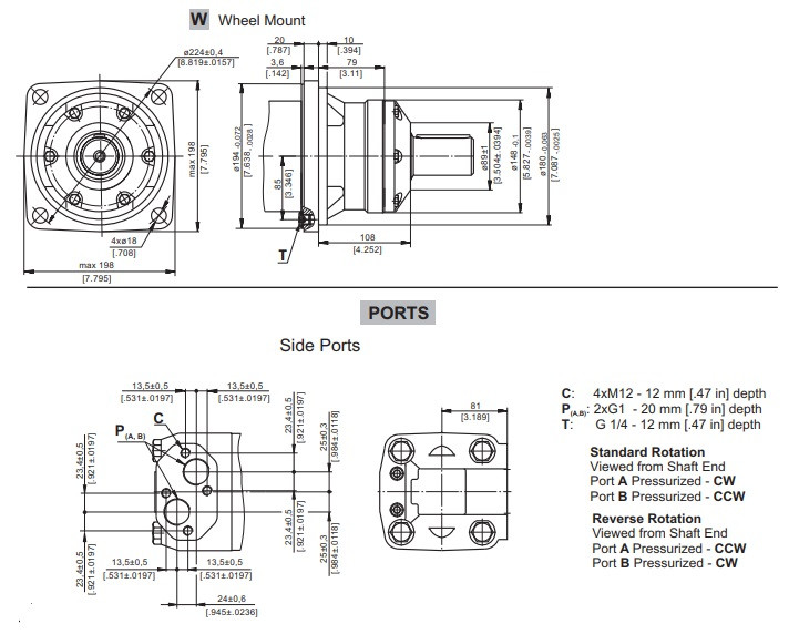 Гидромотор M+S Hydraulics MV 400 - фото 4 - id-p216145154