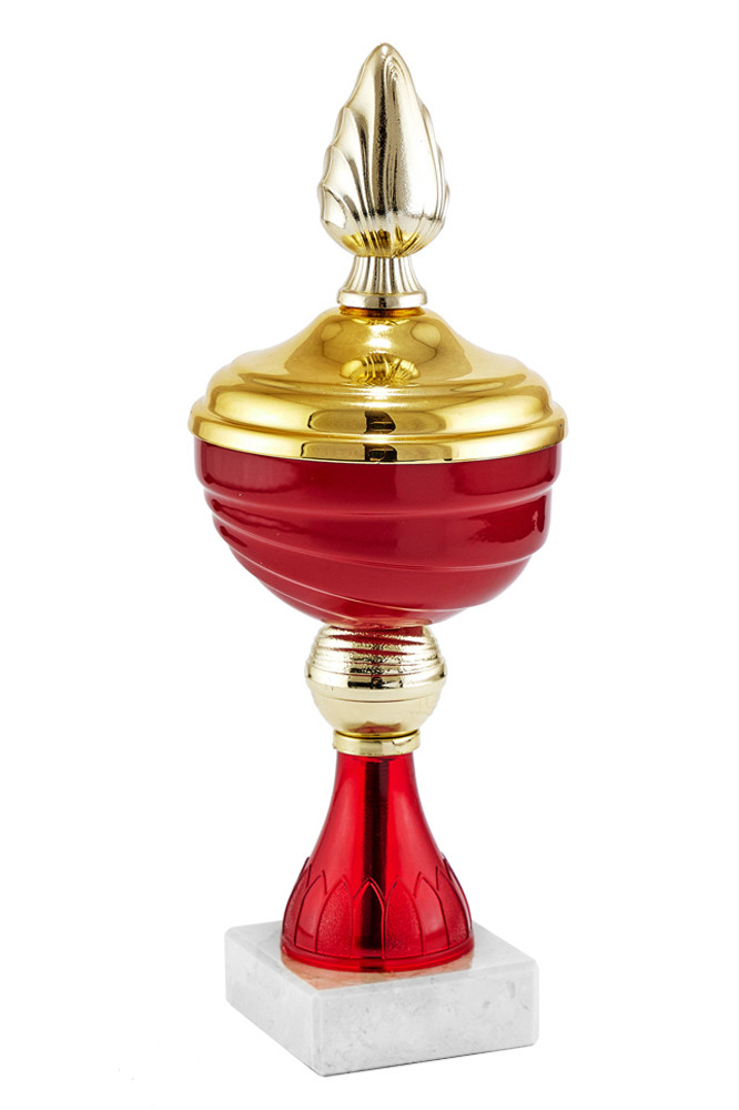 Кубок "Гранат" на мраморной подставке с крышкой , высота 21 см, чаша 8 см , арт.087-140-80 К