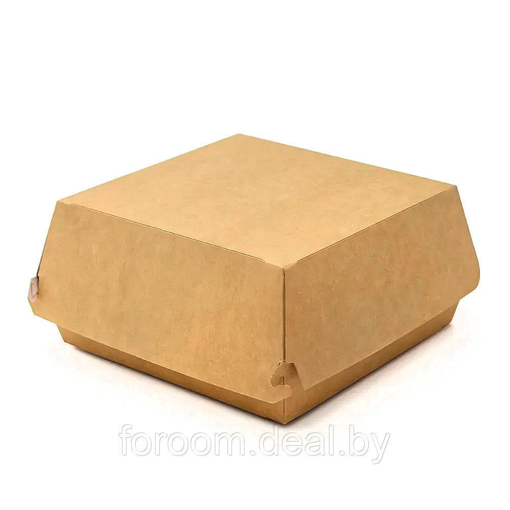 Коробки для гамбургера картонные 12x12x(h)7см, размер L (50шт.) Непластик 411-003 - фото 1 - id-p216145783