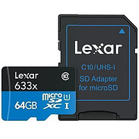 Карта памяти Lexar 633x microSDXC LSDMI64GBB633A 64GB (с адаптером)