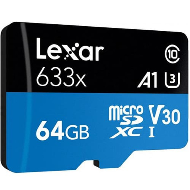 Карта памяти Lexar 633x microSDXC LSDMI64GBB633A 64GB (с адаптером) - фото 2 - id-p216145988