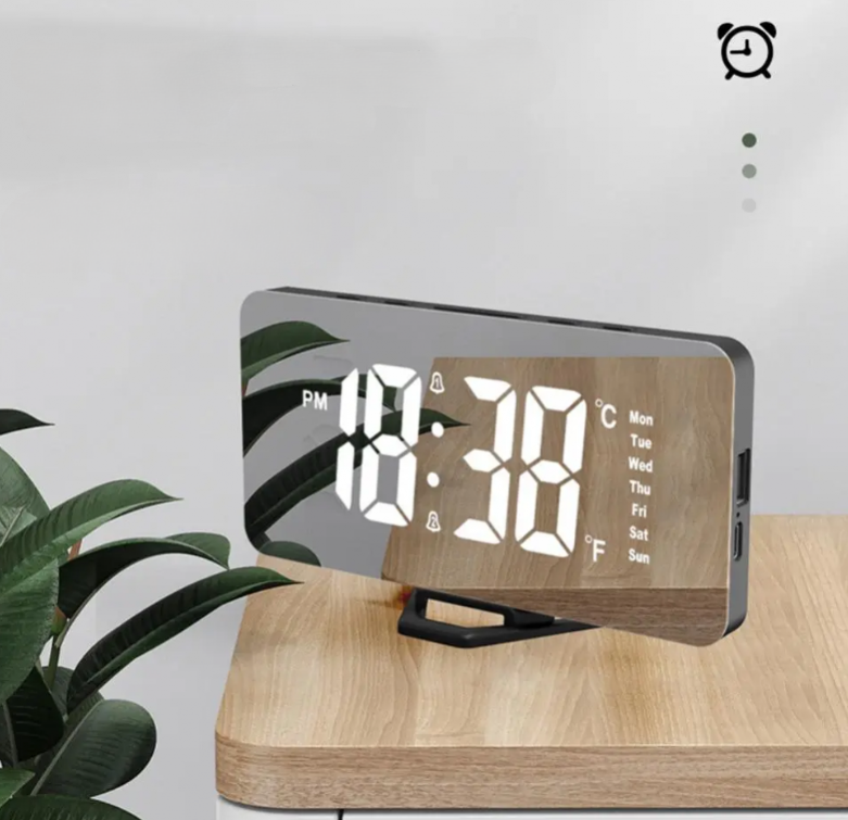 Настольные часы будильник электронные LED digital clock (USB, будильник, календарь, датчик температуры) - фото 2 - id-p216151312