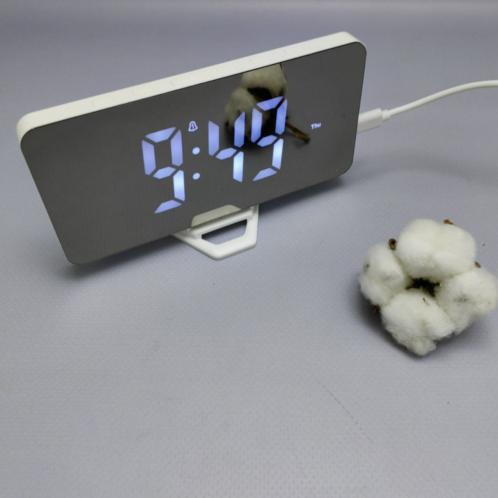 Настольные часы будильник электронные LED digital clock (USB, будильник, календарь, датчик температуры) - фото 3 - id-p216151312