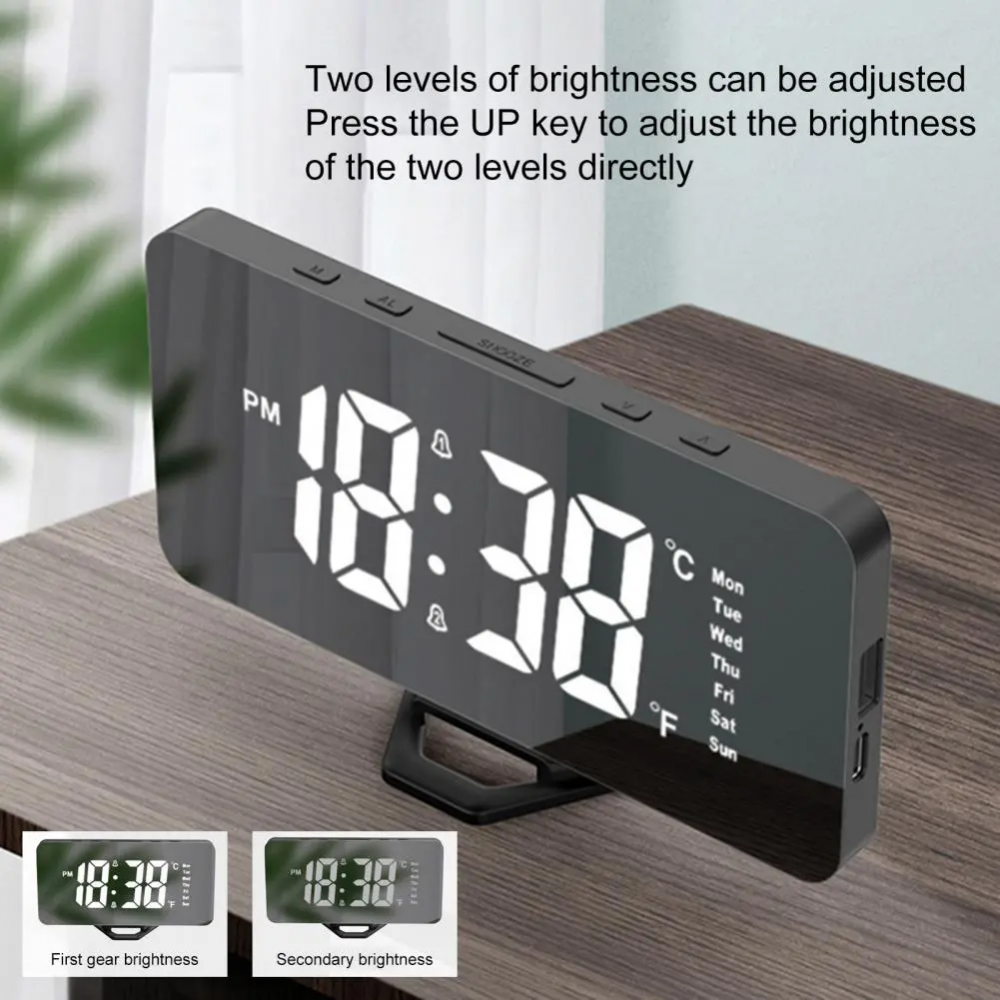 Настольные часы будильник электронные LED digital clock (USB, будильник, календарь, датчик температуры) - фото 6 - id-p216151312