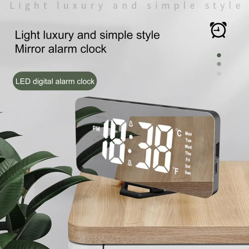 Настольные часы будильник электронные LED digital clock (USB, будильник, календарь, датчик температуры) - фото 8 - id-p216151312