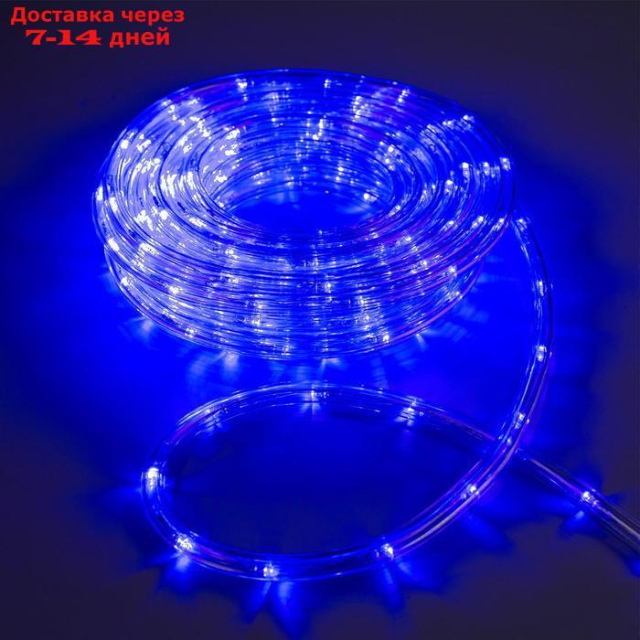 LED шнур 10 мм, круглый, 10 м, чейзинг, 2W-LED/м-24-220V, с контр. 8р, СИНИЙ - фото 1 - id-p215604745